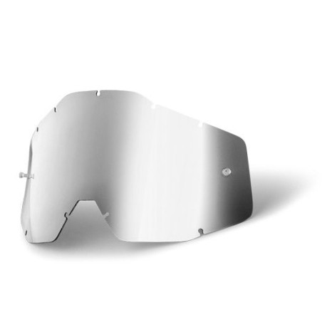 100% Motocross Goggles Replacement Lens - Mirror Silver Smoke- Accuri Youth