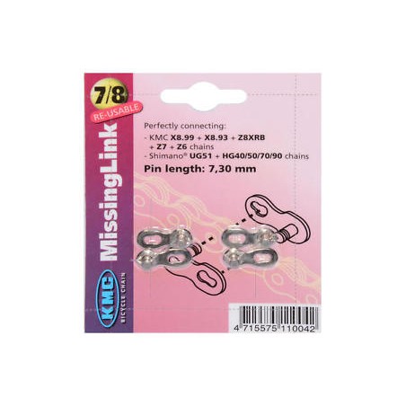 Kmc 7 8 Speed Links Twn Pack 7.3mm