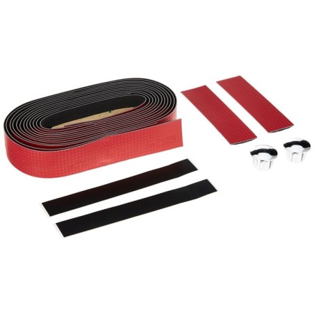 ITM CARBON EFFECT BAR TAPE Red