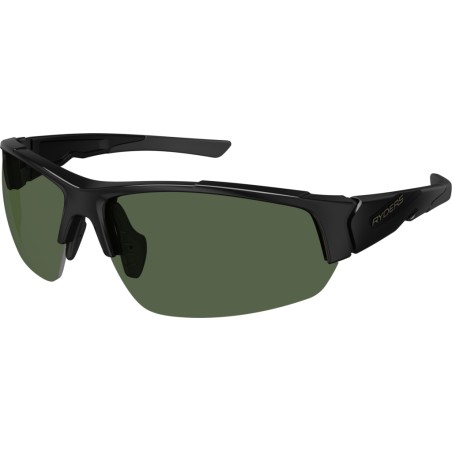 RYDERS EYEWEAR STRIDER MATTE BLACK FRAME  GREEN LENS antiFOG veloPOLAR