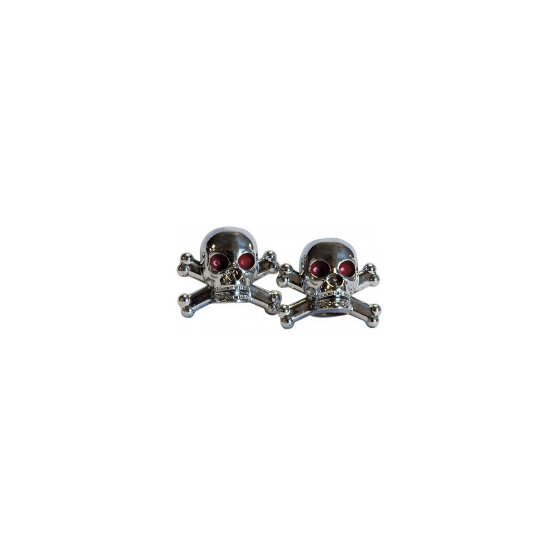 Weldtite Skull Valve Caps in Silver 