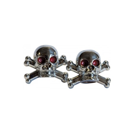 Weldtite Skull Valve Caps in Silver 