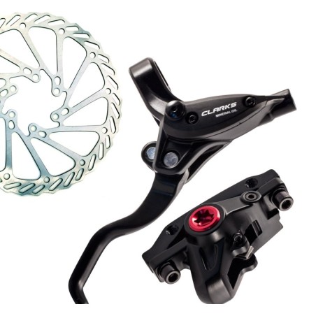Clarks M2 Hydraulic Front & Rear Disc Brake SET in Black 160mm