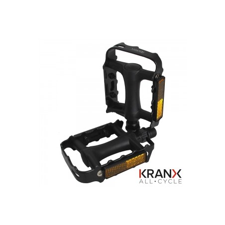 KranX CityTrek Polymer Bearing Steel/Plastic Pedals 9/16