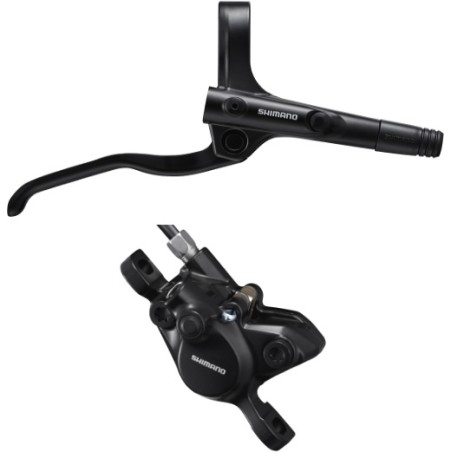 Shimano BR-MT200 / BL-MT200 bled brake lever/post mount calliper, black, front right