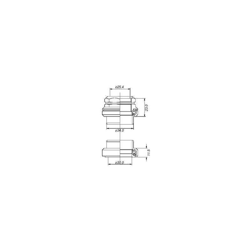 Tange Seiki Falcon FL270C Threaded Headset in Black. 1 1/8"