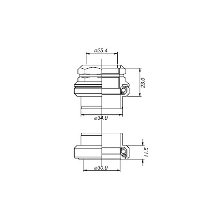 Tange Seiki Falcon FL270C Threaded Headset in Black. 1 1/8"