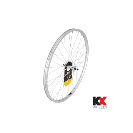 KX MTB 26" Singlewall Solid Axle Wheel Rim Brake (Front) Silver