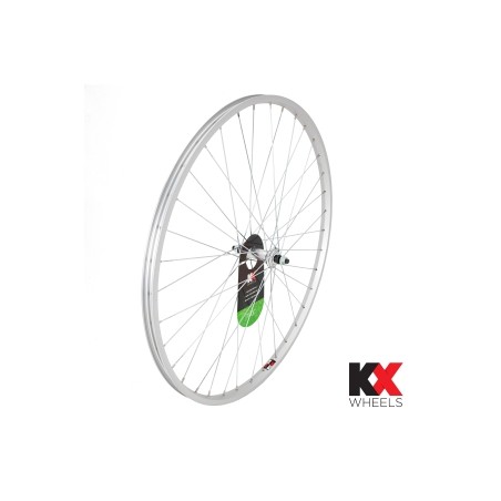 KX Hybrid 700C Singlewall Solid Axle Wheel Rim Brake (Front) Silver