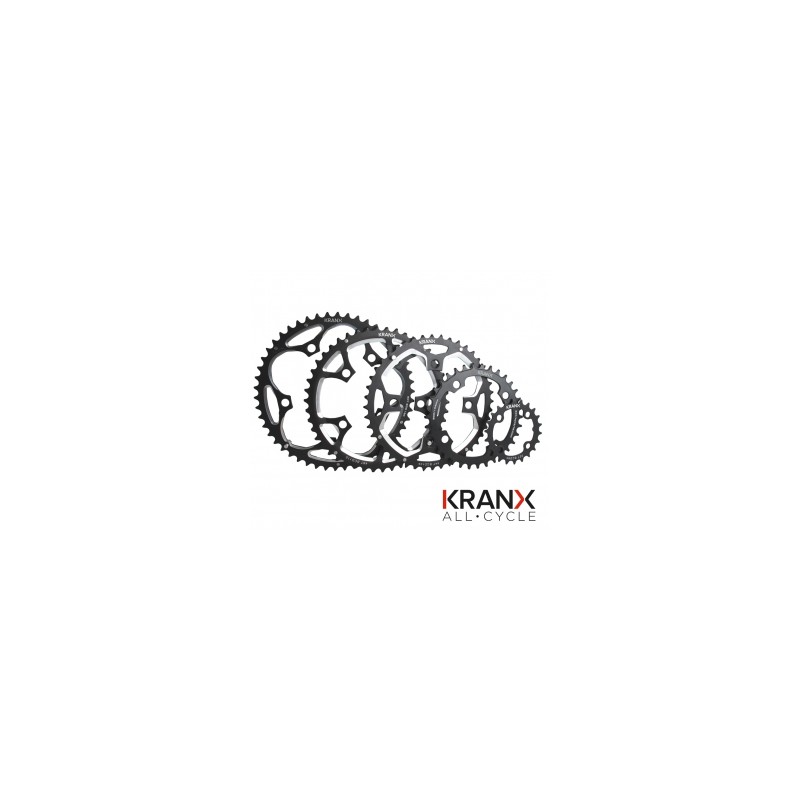 KranX 110BCD Alloy Chainring in Black - 5 Arm 34T Pressed